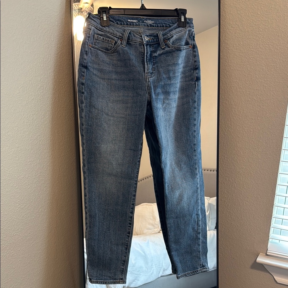Old Navy Blue Straight Leg Jeans Medium Indigo